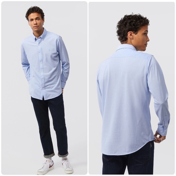 Psycho Bunny Men's Astor Long Sleeve Pima Cotton Pique Button Shirt Sz S Casual - Picture 1 of 13